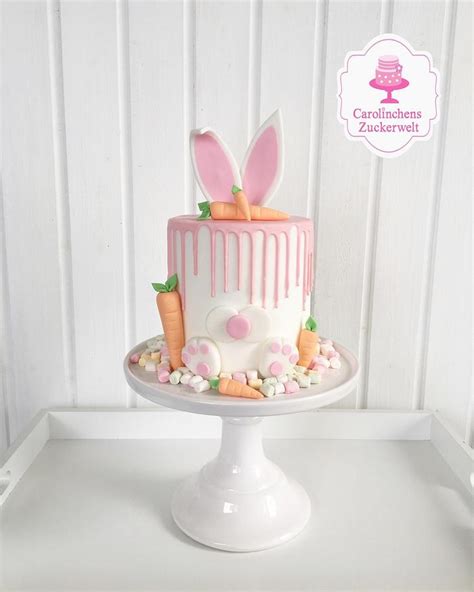 🐰💕 Bunny Dripcake 💕🐰 Decorated Cake By Carolinchens Cakesdecor