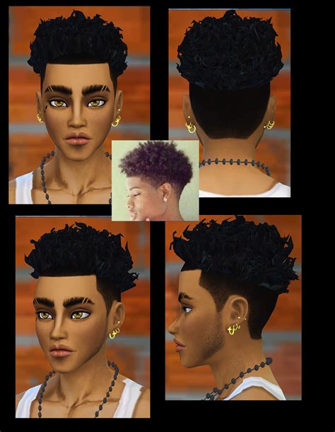 Sims 4 Maxis Match Afro Cc
