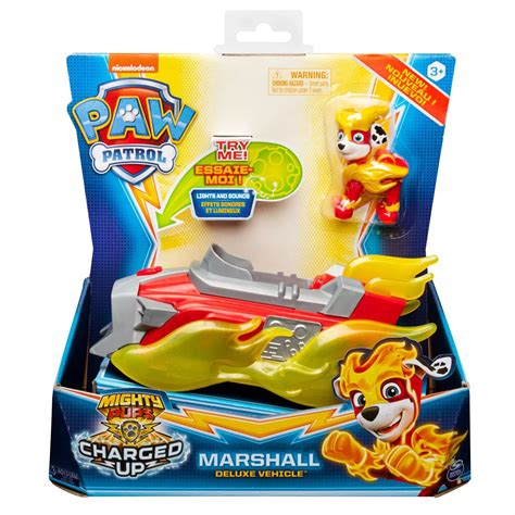 Paw Patrol Mighty Pups Charged Up Marshall Deluxe Vehicle