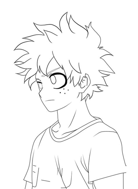 Izuku Coloring Page Coloring Pages