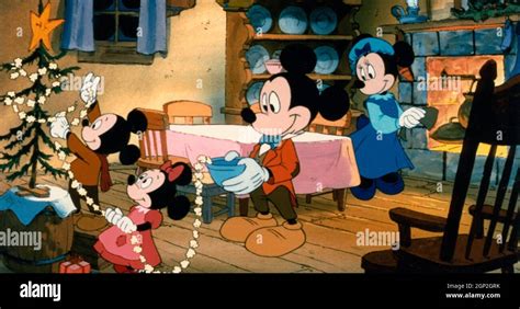 Mickeys Christmas Carol From Left Mickey Mouse Minnie Mouse 1983