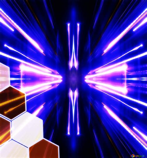 Honeycomb Neon Blue Lights Techno Background №224948