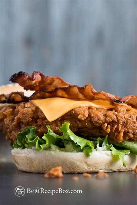 Buttermilk Chicken Sandwich With Bacon Cheddar Cheese Best Recipe