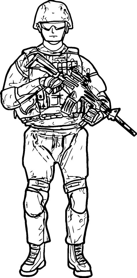 Army Soldier Coloring Pages Printable Coloring Pages