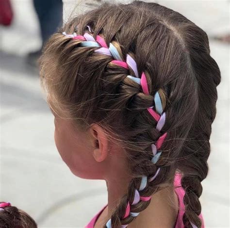 8 Ribbon Braid Hairstyles For Little Girls Hairstylecamp