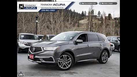 2018 Acura Mdx Navi Pkg Harmony Acura Grey Au2553 Kelowna Bc