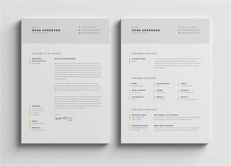 13 Photoshop Illustrator And Indesign Resume Templates