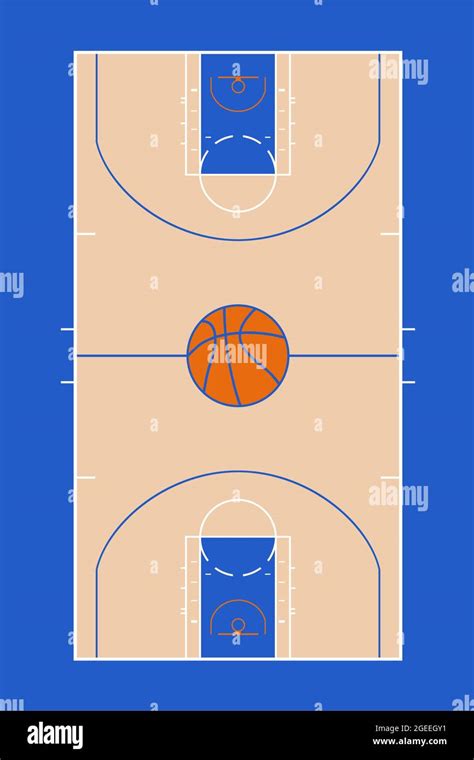 Basketball Court Illustration Stock Vector Image And Art Alamy