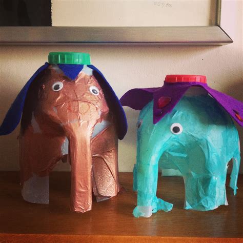 Craftyandcake Ruby And Jacob Makes Milk Bottle Elephants With