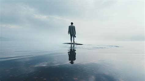 Premium Ai Image Man Walking On Water
