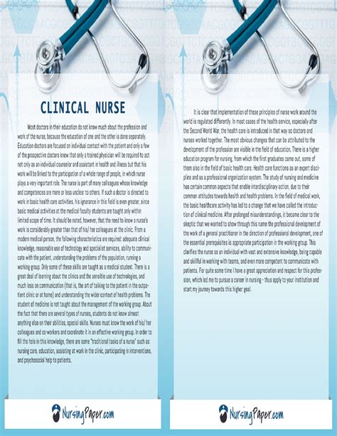 Clinical Nurse Specialist Application Example Reflective Journal