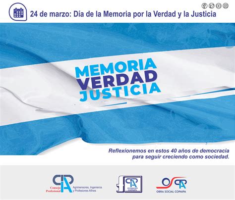 24 De Marzo Día De La Memoria Por La Verdad Y La Justicia