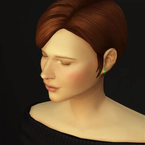 Sims 4 Hairs Rusty Nail Medium Straight Parted V3