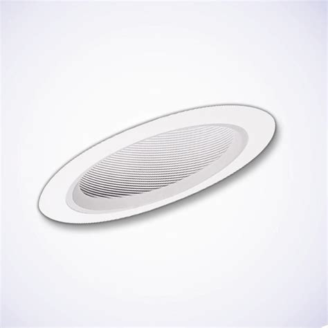 Halo 6 In White Recessed Lighting With Sloped Ceiling Trim With Baffle