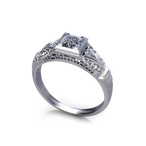Vintage Princess Engagement Ring Jewelry Designs