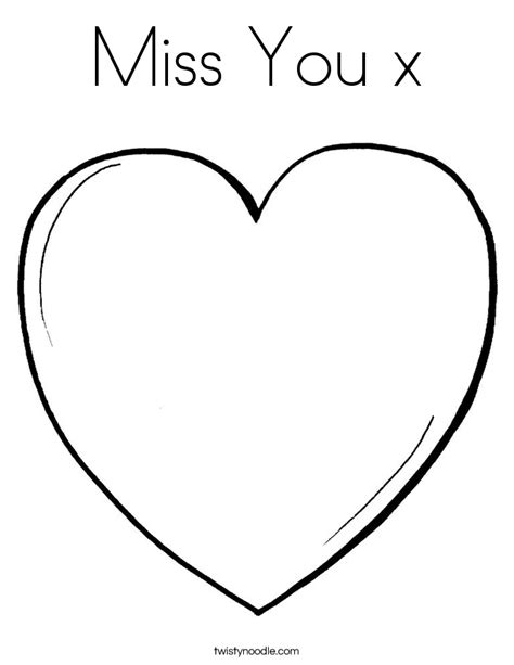 I love you coloring page | heart coloring pages, valentine. Miss You x Coloring Page - Twisty Noodle