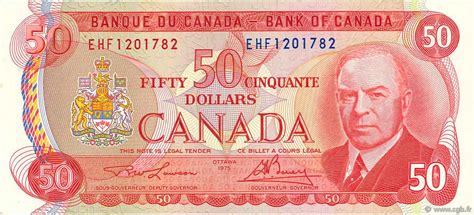 50 Dollars Canada 1975 P090a B711232 Banknotes