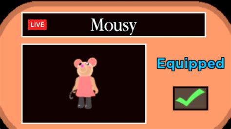 Roblox Piggy Mousy Skin Out Update Youtube