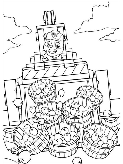 All free coloring pages online at here. Rubble Paw Patrol coloring pages. Download and print ...