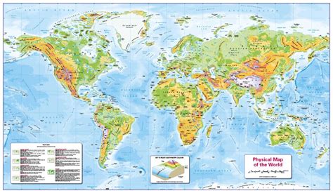 Visit all 9 of the landform locations across the world. Physical map of the World - small wall map - £10.99 : Cosmographics Ltd