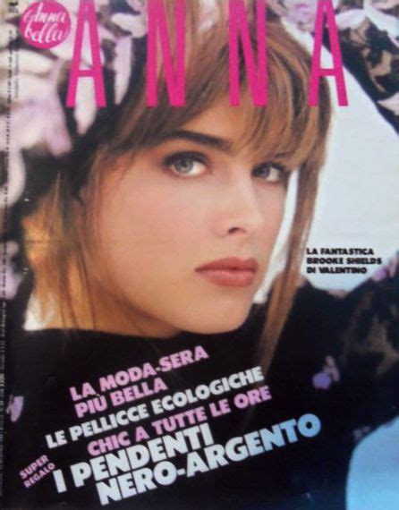 Brooke Shields Covers Anna Italy 1988 Brooke Shields Brooke