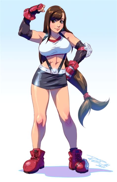 Colored Sketch Commission Example Tifa By Robaato On Deviantart