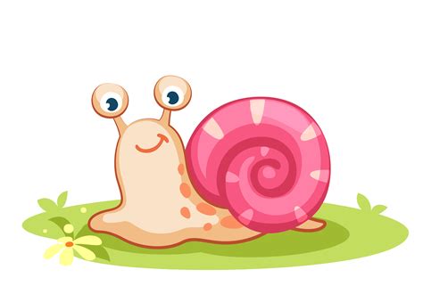 Cute Cartoon Snail 618976 Vector Art At Vecteezy