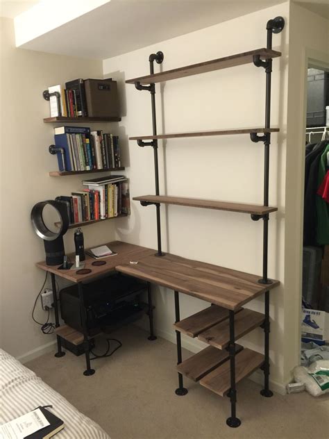 How To Make Diy Industrial Shelves From Black Iron Pipe Home