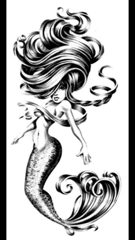 36 Best Traditional Mermaid Tattoo Drawing Images On Pinterest