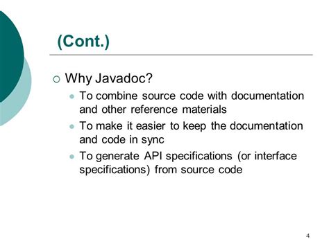 1 Documenting With Javadoc How To Write Doc Comments For The Javadoc Tm