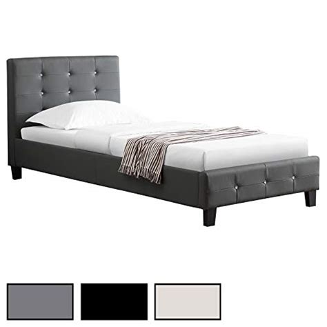 Polsterbett myles i 080x200 weiß textilleder kopfteil mit strasssteinen bett kaufen heute zum besten preis. CARO-Möbel Polsterbett Glasgow Bettgestell 90 x 200 cm ...