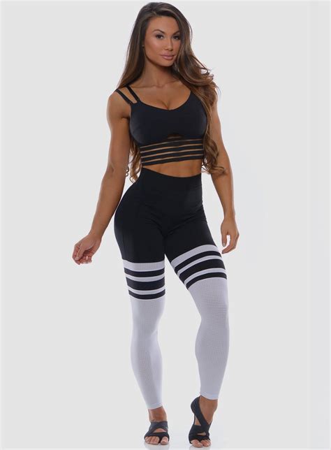 thigh highs retro in 2020 sporty outfits tops for leggings crop top leggings