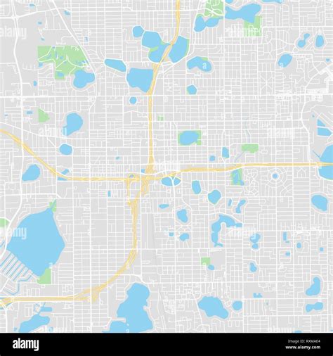 Downtown Vector Map Of Orlando United States This Printable Map Of