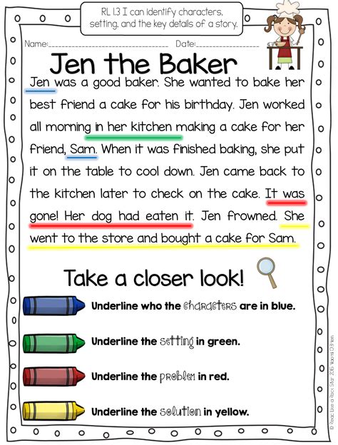 Close Reading For First Grade Joseph Francos Reading Worksheets