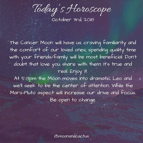 Career looks better than ever and so does your confidence. Daily Horoscope for October 3rd, 2018 | Today horoscope ...