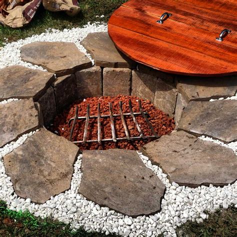 Fire Pit Rocks Best Building A Stacked Stone Fire Pit The Diy Village