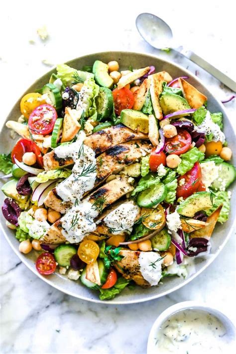 59 Favorite Mediterranean Diet Recipes Chicken Gyro Salad | foodiecrus