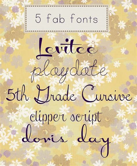 5 Girly Fonts From • D•i•y • Pinterest Fonts Pretty