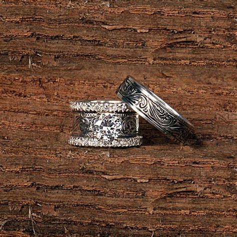 Wedding Sets Fanning Jewelry Western Wedding Rings Alternative