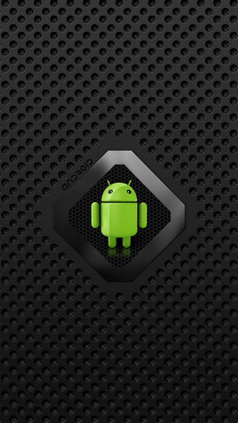 Android Logo On Carbon Dot Pattern Best Htc One Wallpapers