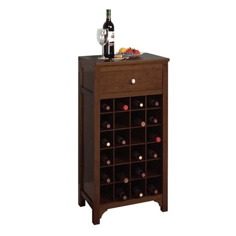 Heavy gauge wire in four finishes: Winsome Regalia 24 Bottle Cabinet Antique Walnut Wine Rack ...