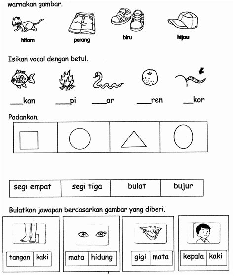 Supreme Bahasa Melayu Worksheet For 6 Years Old Kindergarten Dinosaur