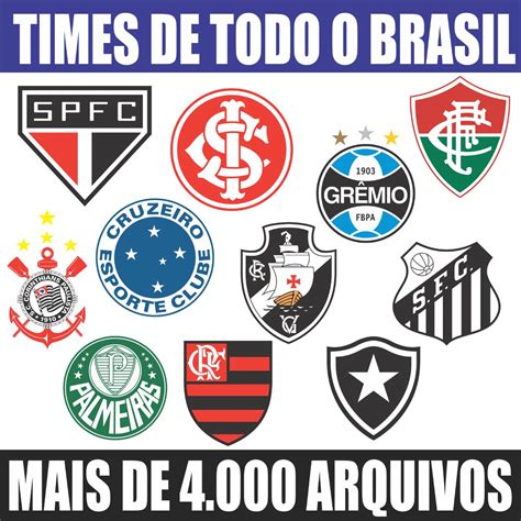 Imagens Vetorizadas Escudos Times De Futebol Esportes R 600 Em