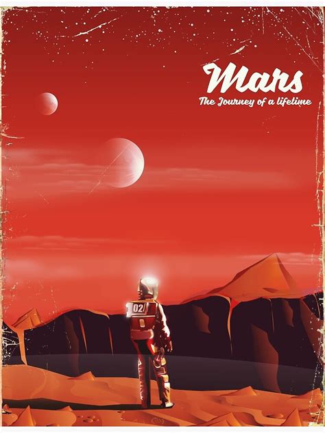 Mars Science Fiction Vintage Travel Poster Poster For Sale By