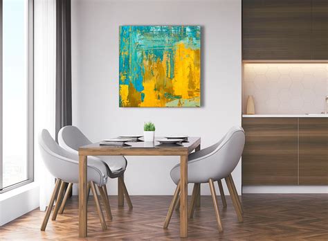 Check spelling or type a new query. Mustard Yellow and Teal Turquoise - Abstract Dining Room ...