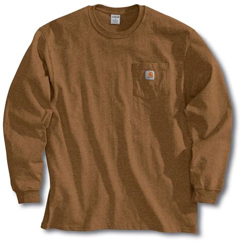 Mens Carhartt Workwear Long Sleeve Pocket T Shirt 215678 T Shirts