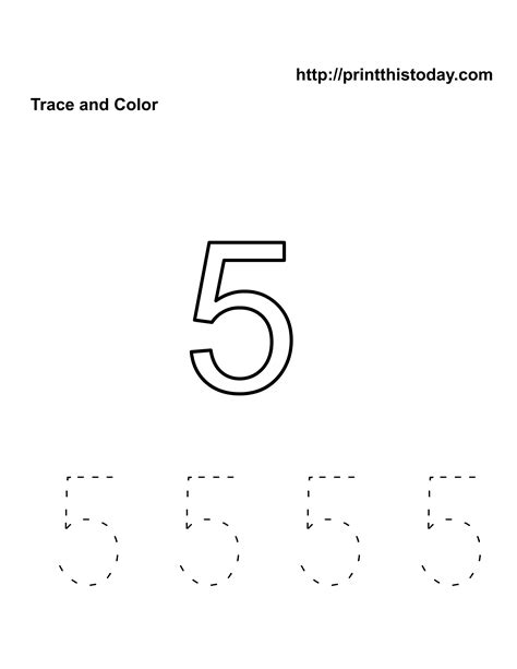 More free printable preschool worksheets. Free Kindergarten Math Worksheets (Number Five,5) (con ...