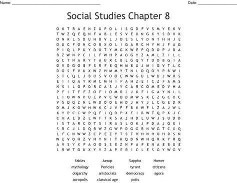 Social Studies Chapter 8 Word Search Wordmint Word Search Printable