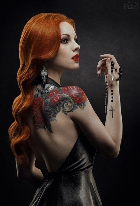 Tattoo Redhead Beauty Girl Tattoos Fashion