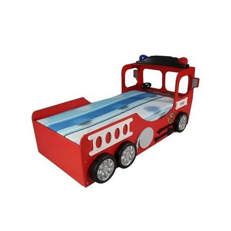 Kidkraft Fire Truck Wooden Toddler Bed With Guard Rails Children S